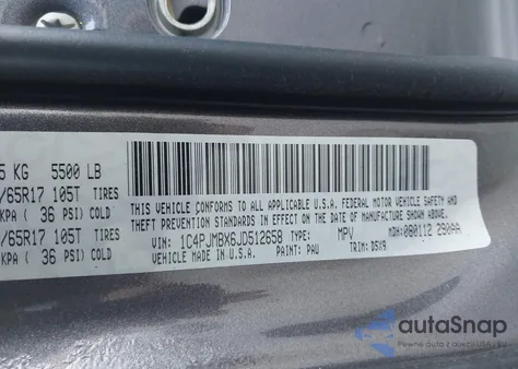 2018 Jeep Cherokee Trailhawk 4X4 z USA, uszkodzony, nr VIN 1C4PJMBX6JD512658